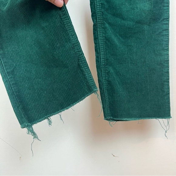 GAP Emerald Green Corduroy Straight Leg Cigarette Pants 6 Preppy Academia Ankle - Picture 4 of 9